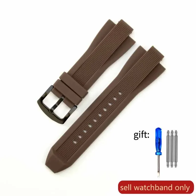 High-Quality Men's Silicone Rubber Watch Strap, 29-13mm