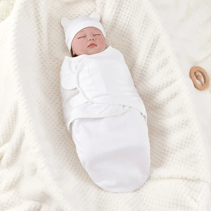 Baby Anti-shock Swaddle Cotton Printed Wrap Spring/Summer Baby Wrap Two-piece Baby Anti-kick Blanket Suitable for 0-3 Months 3