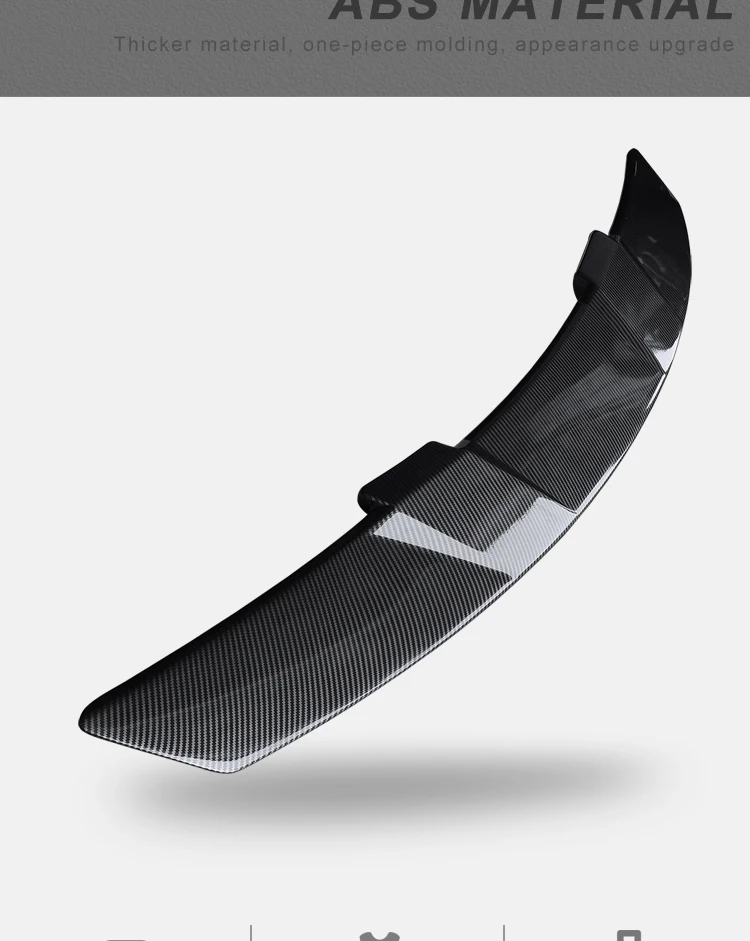 Rear Trunk Spoiler Wing Carbon Fiber Style Automatic Lifting Tail Decoration Universal For Sedan Car Modification Electric