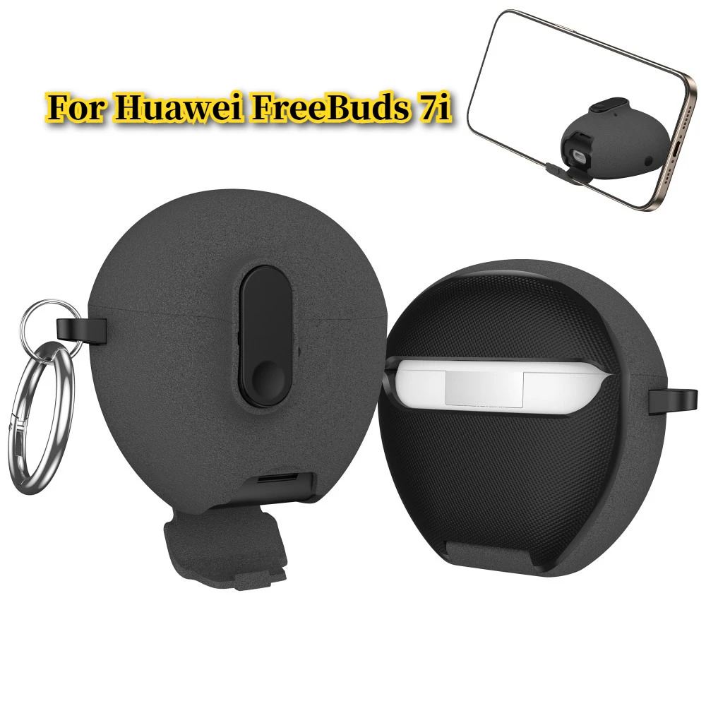 Innovative Shockproof Magnetic Earphone Case with Phone Stand & Hook - TPU Protective Sleeve