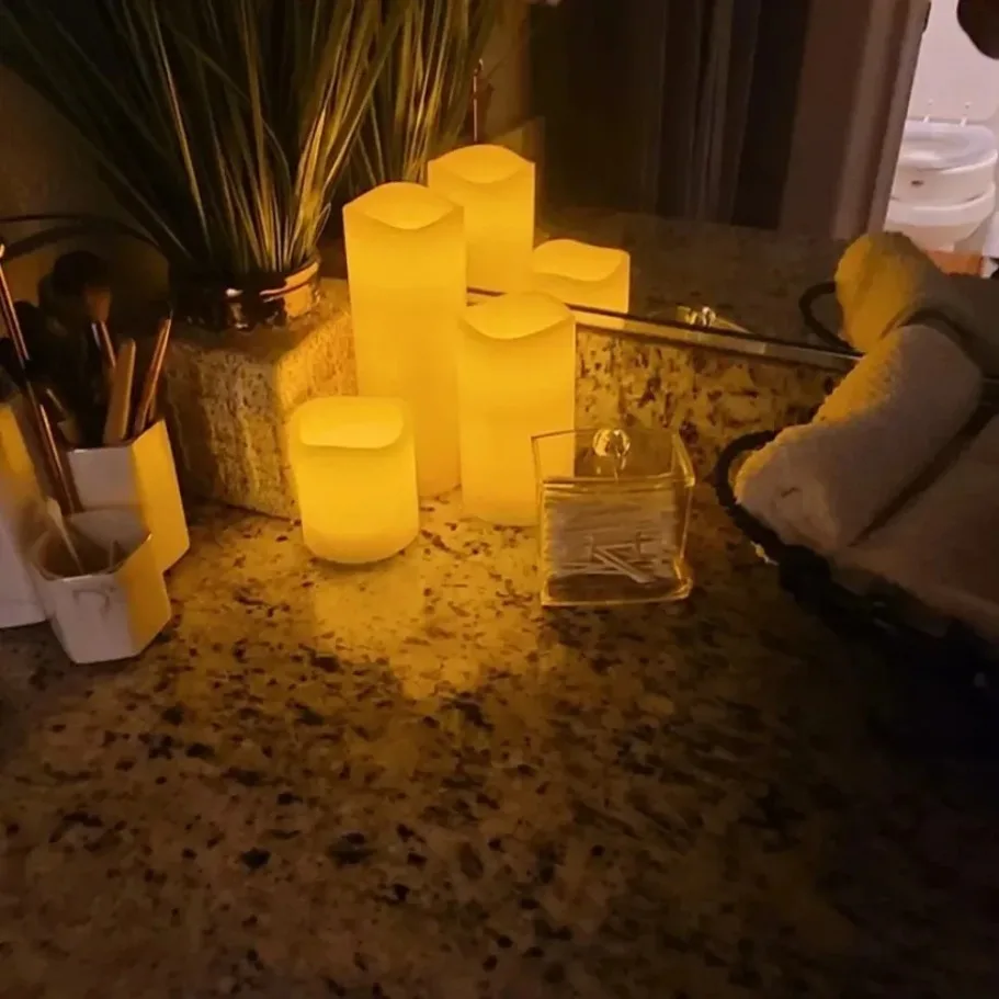Flameless Flickering LED Candle Lamp for Holiday and Home Decor