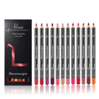 Pudaier 12pcs/set Multicolor Lip Liner Pencil Coloring Lip Makeup Beauty Tools Waterproof Long Lasting Cosmetic Lipliner Pen kit 1