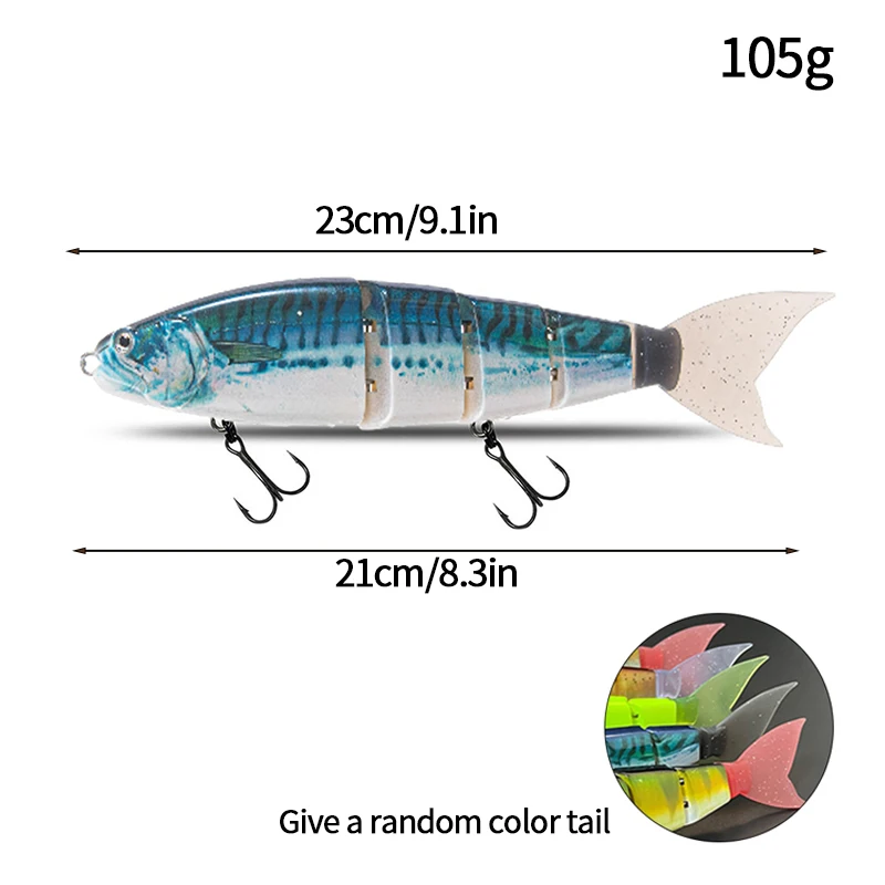 105g Madness Balam Fishing Lure Jointed Giant Big Bait Swimbait Hard Fishing Lure Bass Catfish Bait leurre peche balam leurre