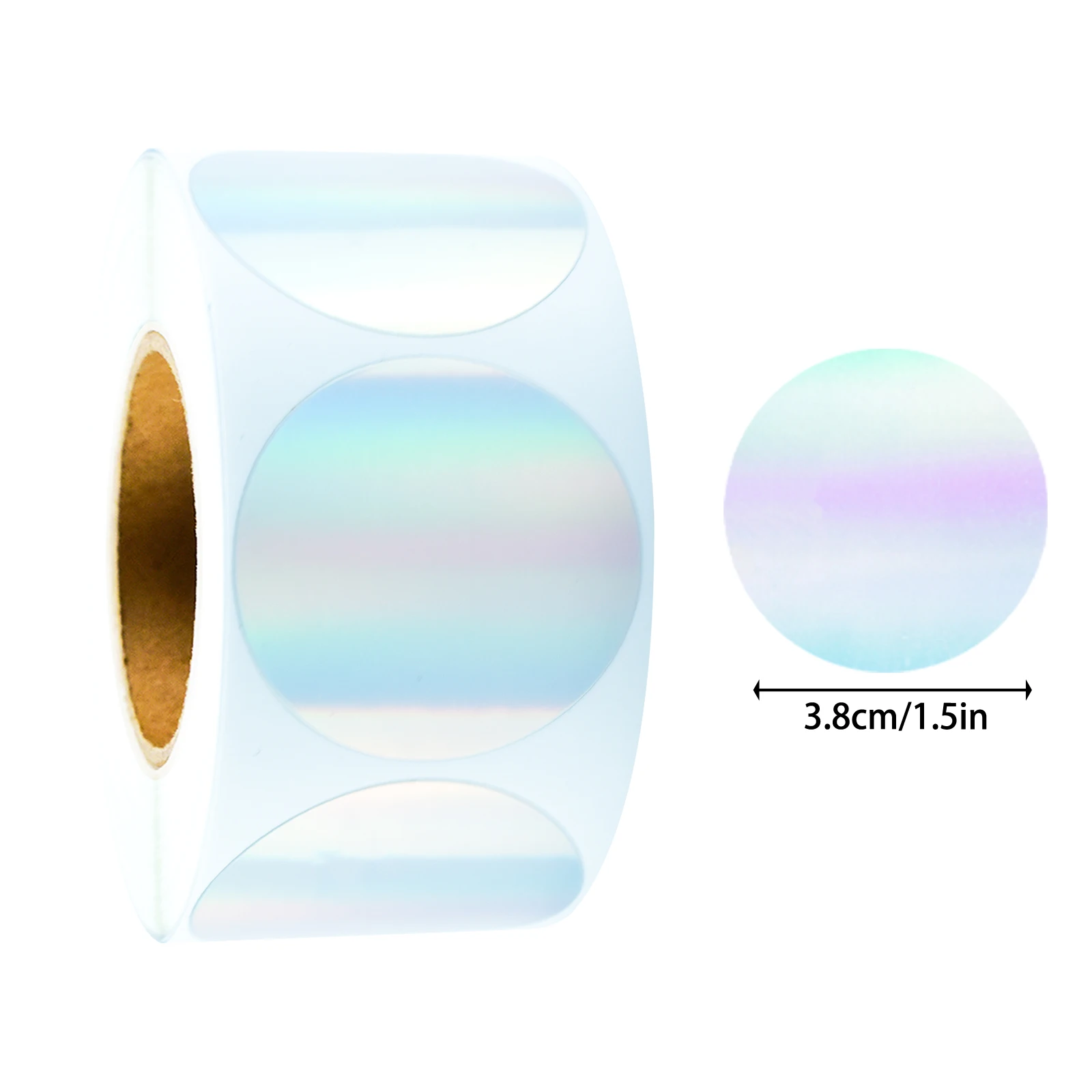 500Pcs 3.8Cm/1.5In Plain Laser Film Decorative Labels, Plain Laser Film Round Stickers for File Classification, Marking Key Points, Envelope Sealing, Gift Decoration, Office Organization - 2