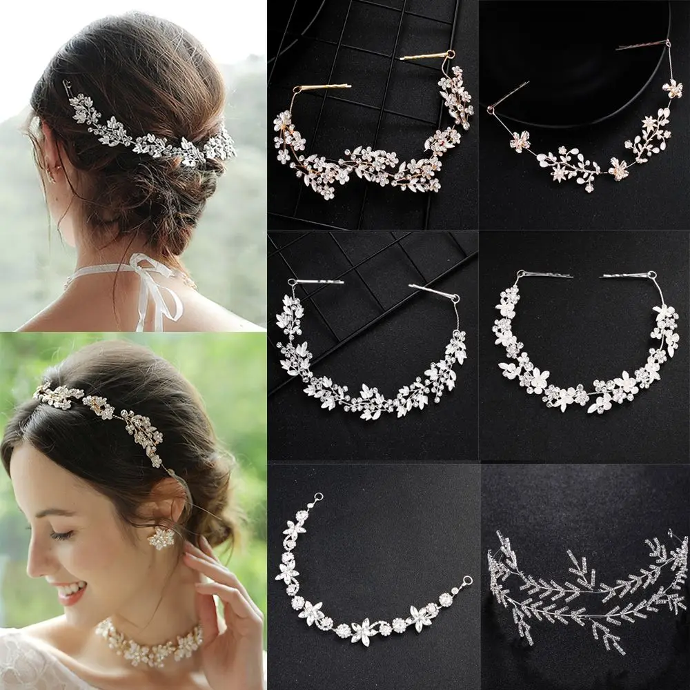 

Fashion Headwear Tiara Women Headpiece Bridal Flower Hairband Bridal Headband Hair Jewelry Rhinestone Flower Headband