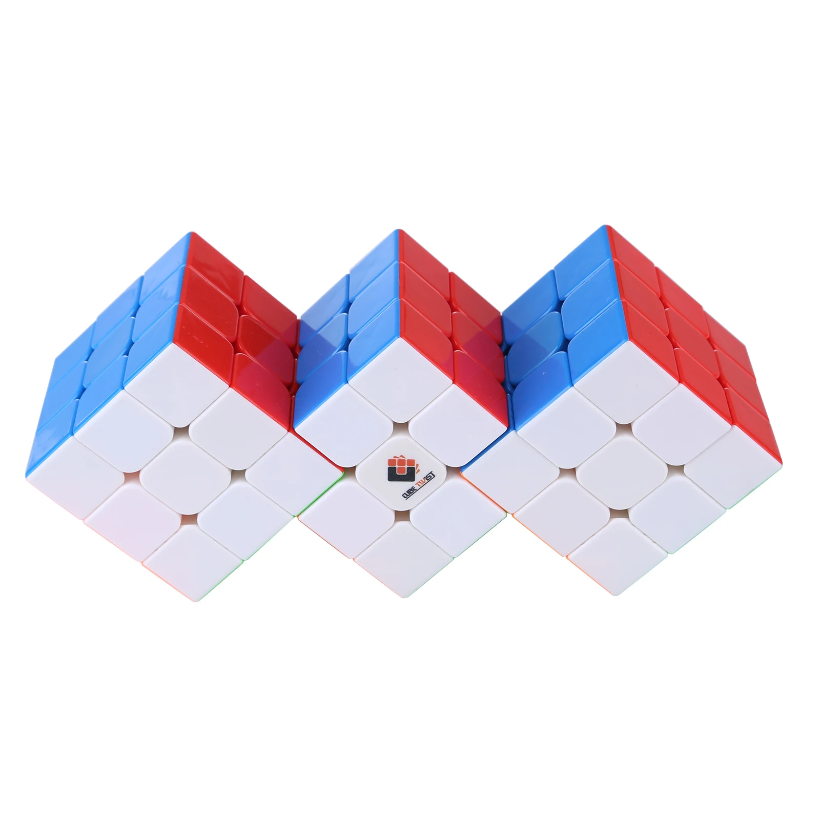 Three Cubes Together CubeTwist Triple 3x3 Conjoined Magic Cube Puzzle Game Toys 2022 New Drop Shipping Stickerless 10 strips three dimensional convex digital word currency symbol custom printed plastic jewelry price cube tags display