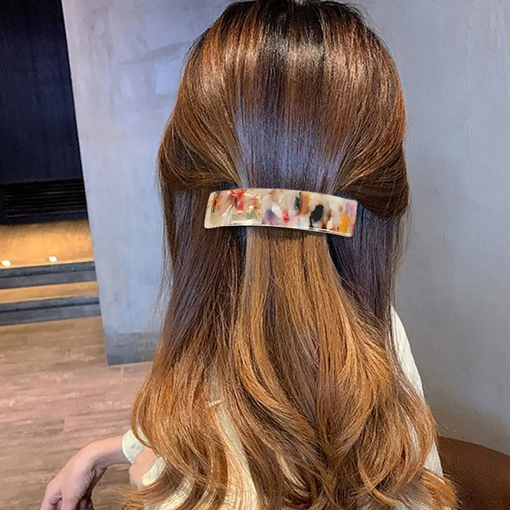 Korean Elegant Hair Clips Women Girls Acetate Air Claw Hairpins Slim Accessories Hair Acrylic Holder Hairgrip Long Ponytail muxiang churchwarden long stem kevazingo wood smoking pipe 3mm filter wooden tobacco pipe acrylic mouthpiece ad0008