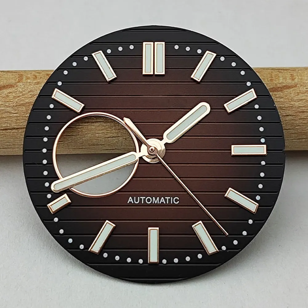 NH38 30.5mm Nautilus S dial Watch Green Luminous Accessories For NH38 Movement Watch Repair Tool watch cover watch case watch protective cover watch protective case watch screen protector case