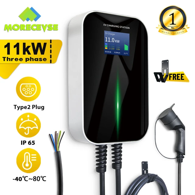 EV Chargeur Station de recharge pour véhicule électrique EVSE Wallbox avec  Cable de Type 2 16A Triphasé IEC 62196-2 pour Audi mercedes-benz Smart -  AliExpress