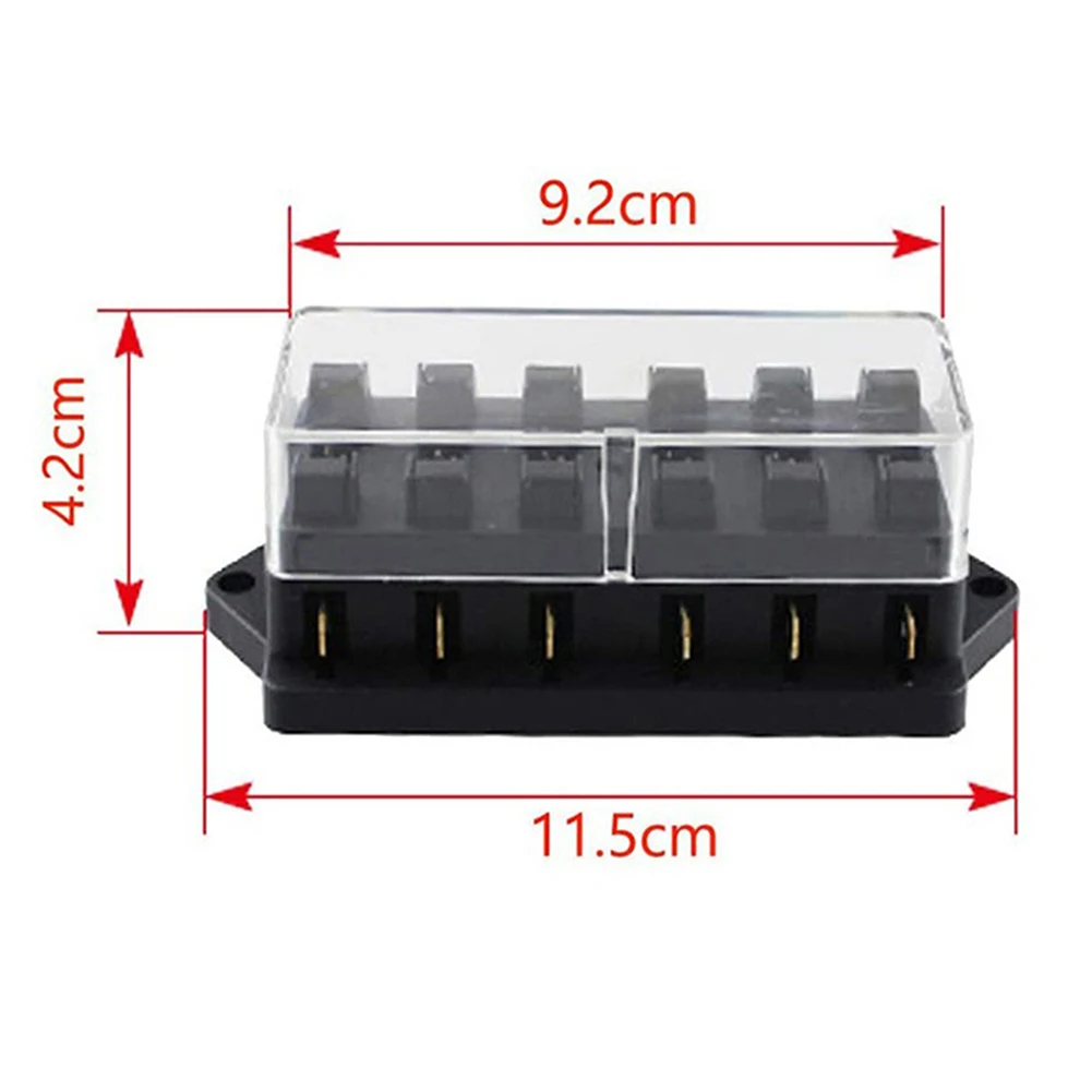 YJ-FB017 6 Ways 12-24V Automotive Circuit Blade Fuse Box for Car Truck Vehicle