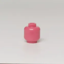 100pcs DIY MOC Building Block Parts - Plain Head with Blocked Open Stud - 100pcs (50 - Pink)