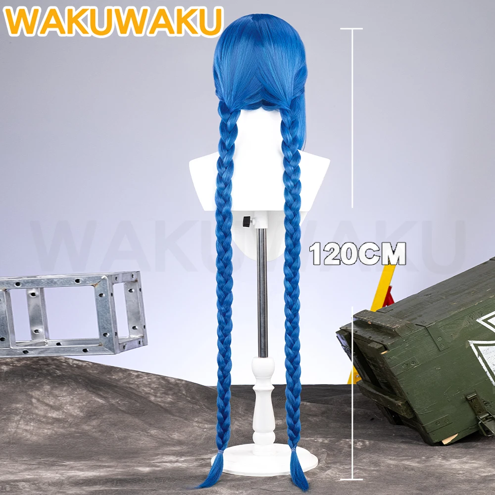 IN STOCK Jinx Wig 150cm Anime Arcane Cosplay WakuWaku Women lol - Main Image