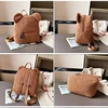 Cute Bear Ear Fleece Backpack for Girls, 1Pcs Warm Lambswool Small Daypack, Kids Casual School Bag Rucksack for Travel Shopping 5