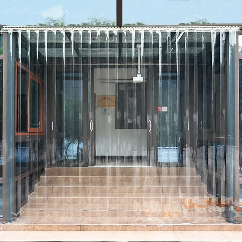 Cortina-de-porta-prova-de-vento-pvc-transparente-ar-condicionado ...