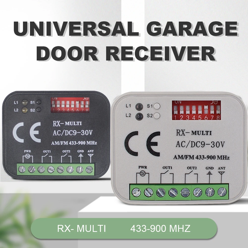 For SOMMER 4020 4026 TX03-868-2/4 868MHz Garage Door RX MULTI Receiver AC DC 9-30V 85-250V Controller Opener