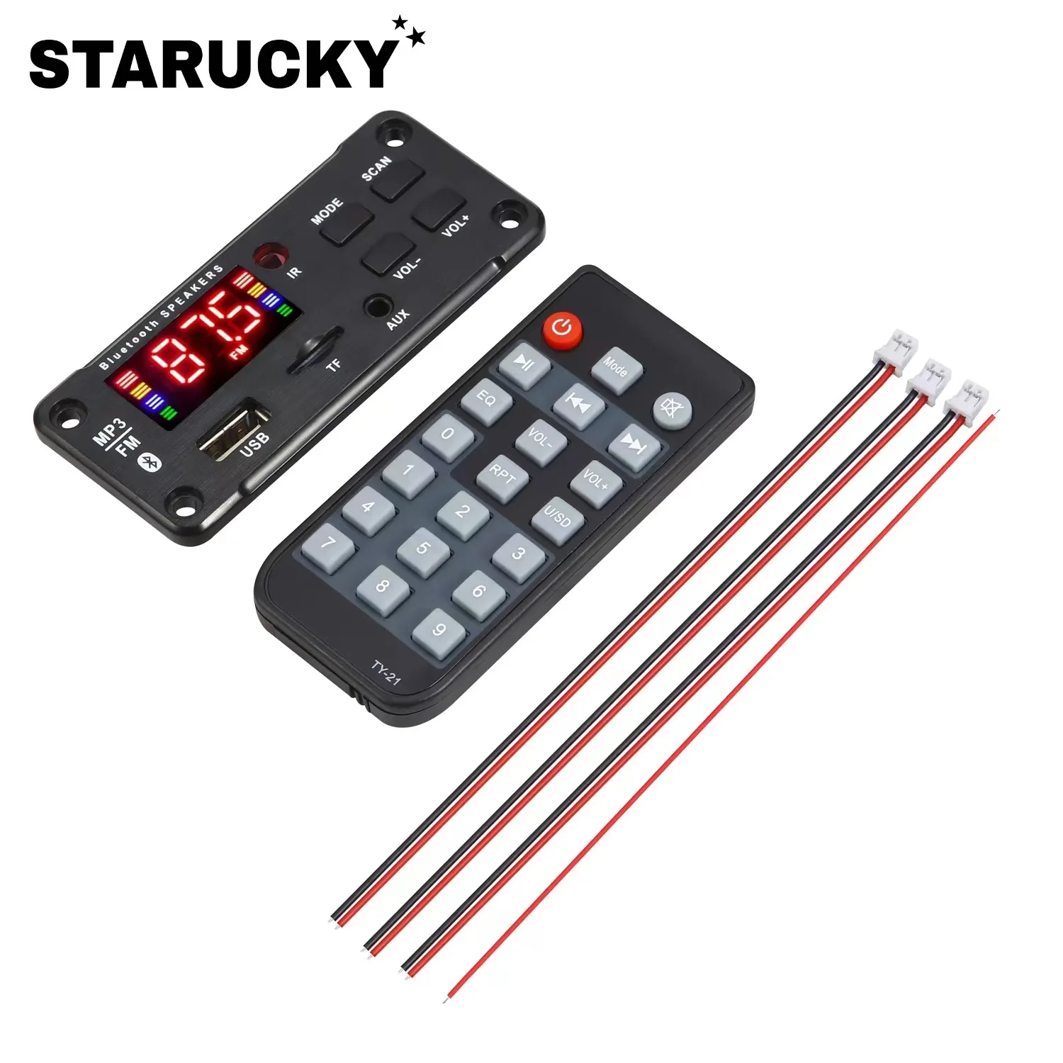 2*3W/20W/25W/40W MP3 Decoder Board 80W BLUETOOTH 5.0 Power Amplifier with Call Recording Wireless USB/TF/LINE IN/FM audio amplifier board audio decoder board