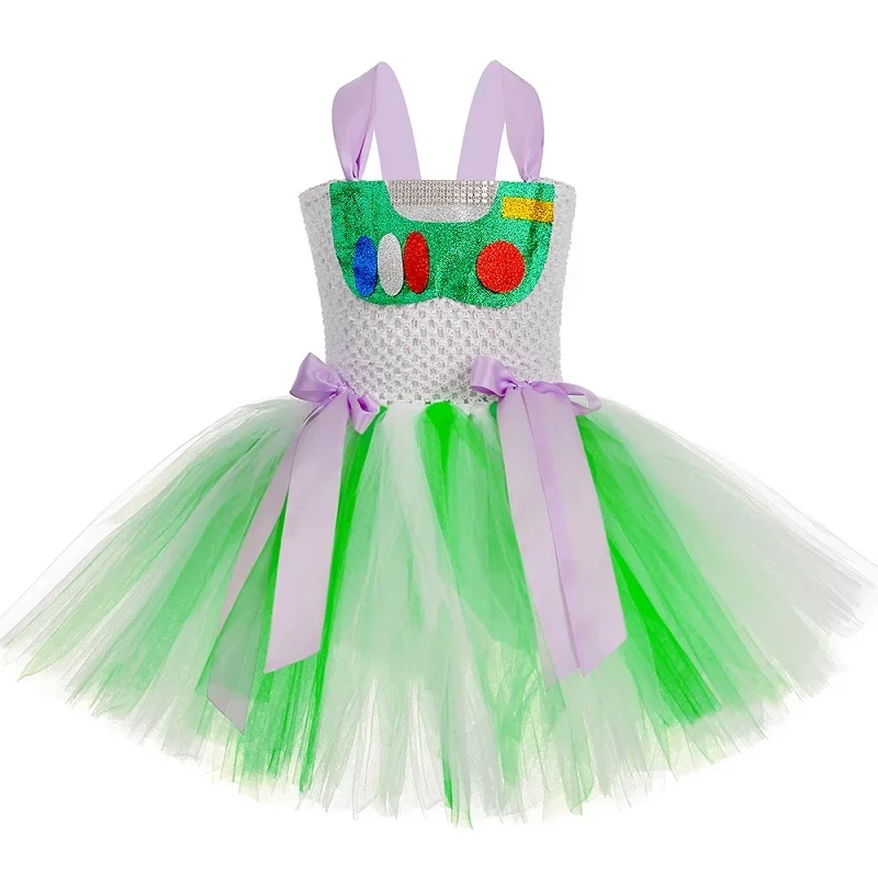 Disfraces de Buzz de juguete para niños, ropa de Cosplay de Halloween, ropa de Anime para niños, vestidos de fiesta de carnaval, vestido de princesa con tutú de dibujos animados elegante para niñas