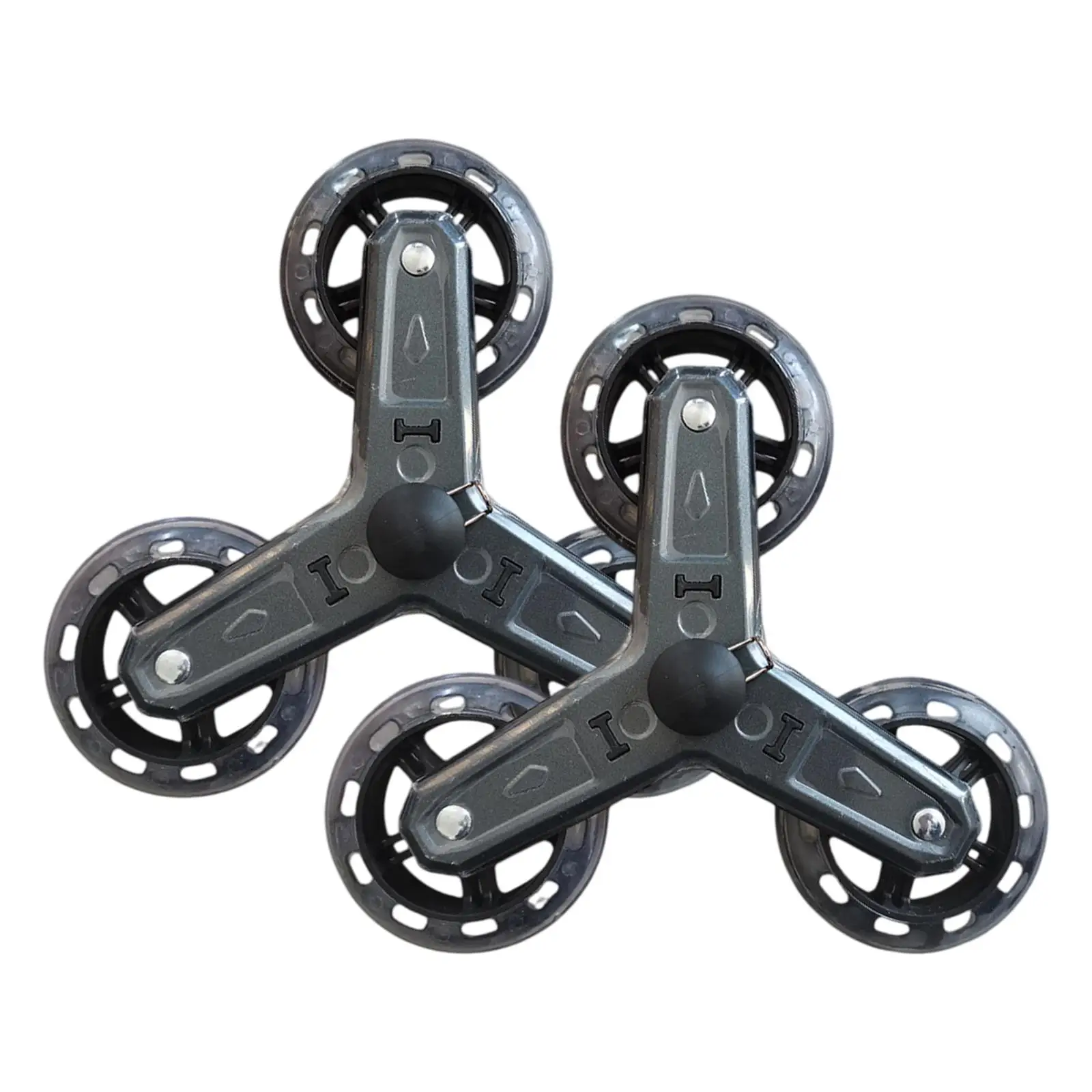 2 Pieces Shopping Cart Trolley Wheels Accessory Black Repair Parts Portable Simple Installation Replacement Stair Climber Wheels