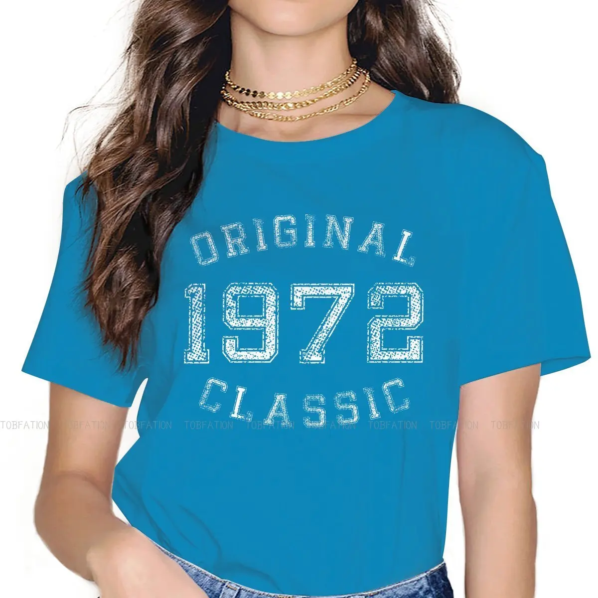 Original Retro Vintage 50th Birthday Gift TShirt for Girl 1972 2022 50 Years Old Hip Hop T Shirt Short Sleeve 5XL 
 Hot Sale 