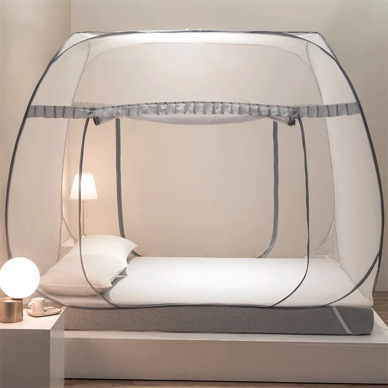 

No installation mosquito net, yurt, home bedroom, 1.5m, fall proof, children, 2021, 2022, new premium folding