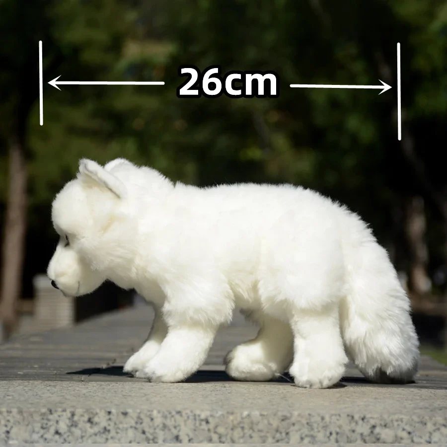 Arctic Fox High Fidelity Anime Cute Plushie White Polar Fox Plush Toys Lifelike Animals Simulation Stuffed Doll Toy Gifts Kids 2