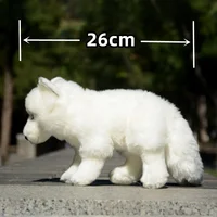 Arctic Fox High Fidelity Anime Cute Plushie White Polar Fox Plush Toys Lifelike Animals Simulation Stuffed Doll Toy Gifts Kids 2