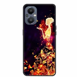 Elegant Rose Black Silicone Phone Case - Soft and Stylish Protective Back Cover for OnePlus Nord N20 (B06.CH.267)