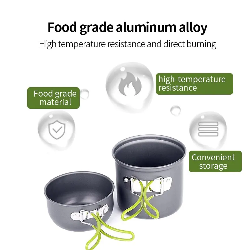 

Новый набор горшков для пикника на открытом воздухе, на 1 человека, горшок для барбекю для кемпинга и пикника, портативный фотографический горшок для одного пикника 2 #