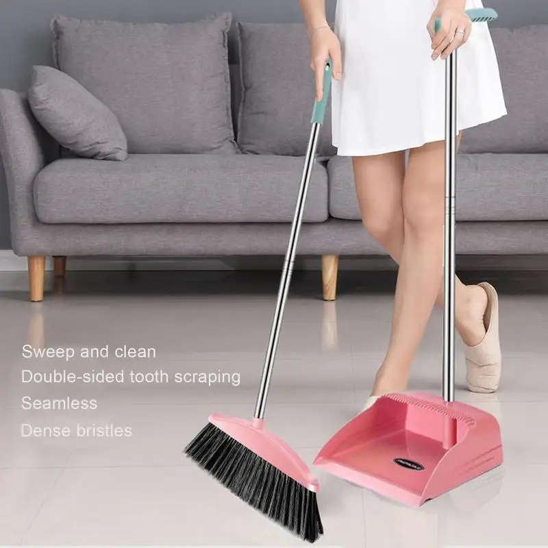 Broom And Dustpan Set Scoop Cleaning Brush Dust Magic Sweeper Floor Toilet Home Products Shovel Dust Pan Grabber Must Have