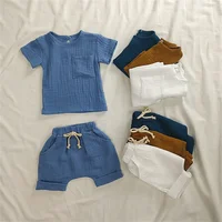 Ensemble de tenues 2 pièces pour bébés, vêtements en coton pour nouveau-né fille, barboteuse pour garçons et tout-petits, T-shirts et shorts, vêtements doux Design pour nourrissons 3