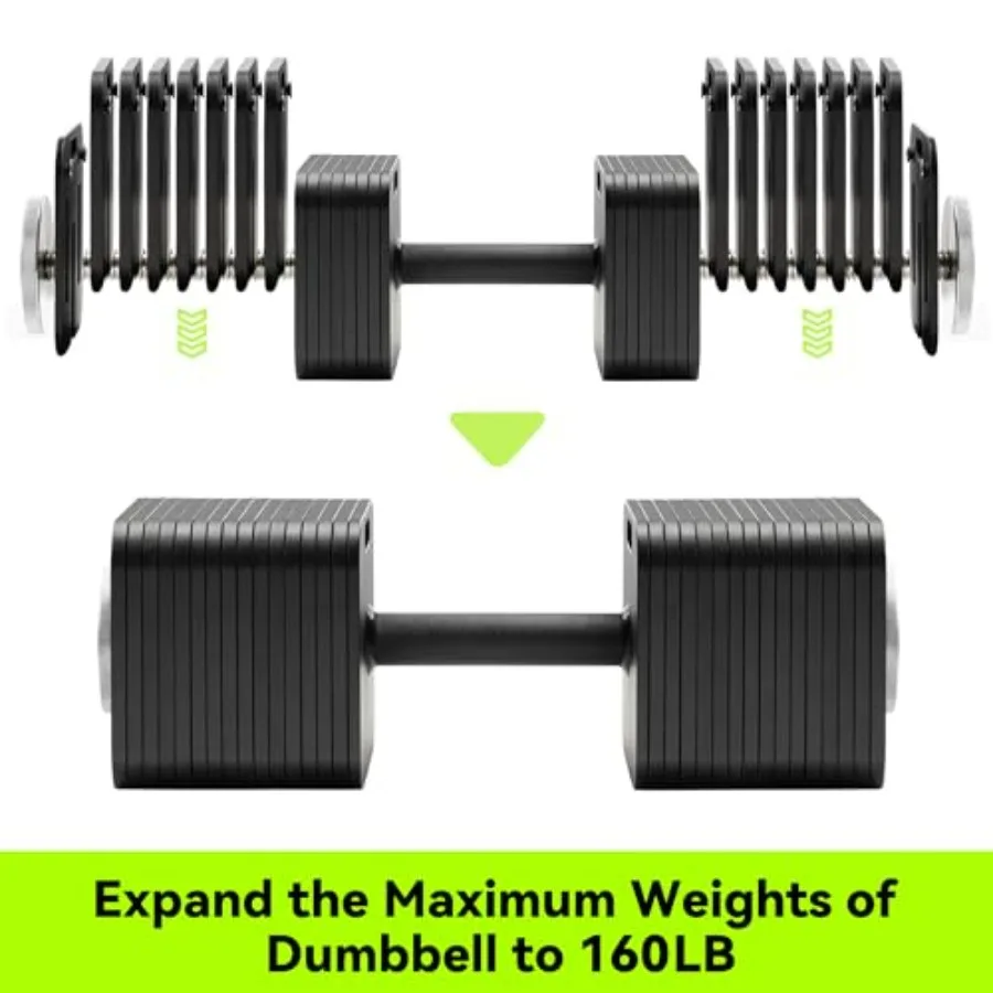 longer screws, 2pieces for Square Dumbbells, up to160lbs (Single Dumbbell)