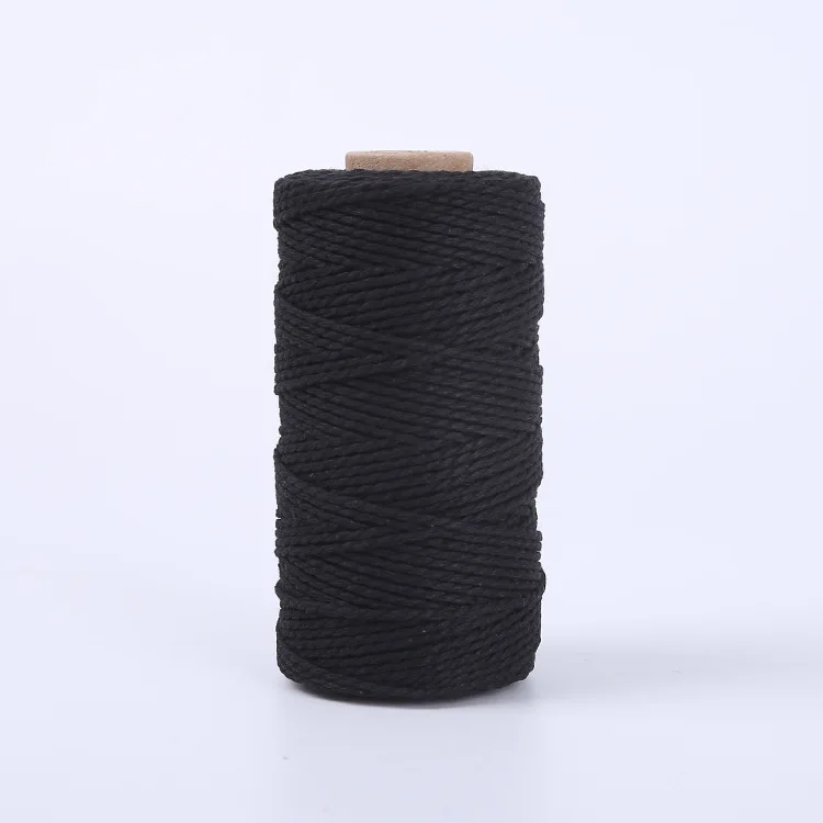 100M/Roll 2mm Cotton Rope Colorful Twine Macrame Cord Rope String Thread DIY Crafts Braided Twisted Cotton Home Textile Decor 