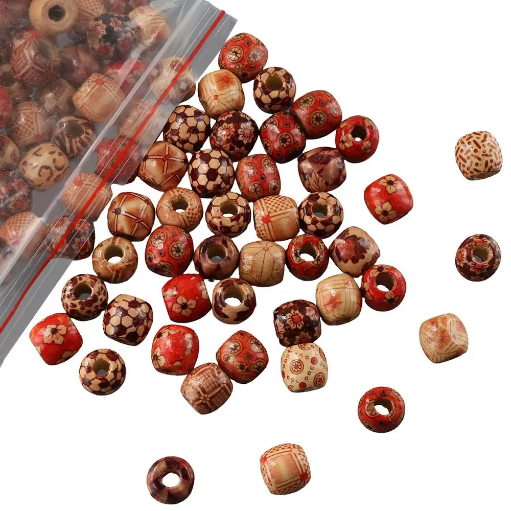 

200pcs Round Assorted Jewelry Wood Beads Spacer Necklace