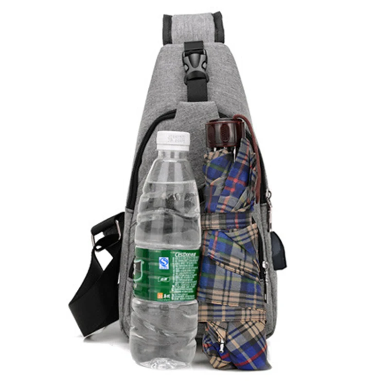 Men's Sling Backpack Earphone Jack For Travel