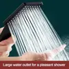 High Pressure Shower Head Square Handheld Sprinkler Silver/Black Multi-function Universal Sprayer Home Bathroom Accessories 2
