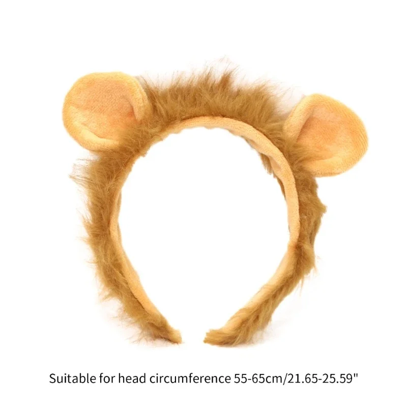 Cosplay Party Plush Lion Headband Woman Girls Makeup Washing Face Headwear R7RF hair accessories,cosplay headpiece