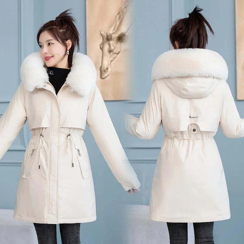 Women Winter Fur Collar Hooded Parka – Valiza Market