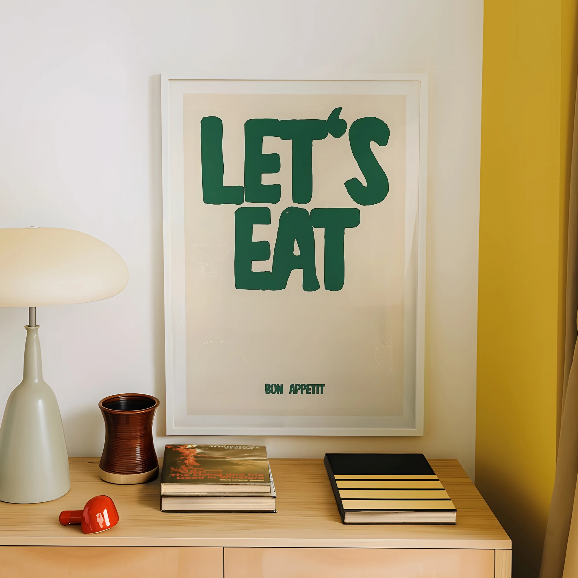 Let's Eat Decorative Wall Art Canvas Poster