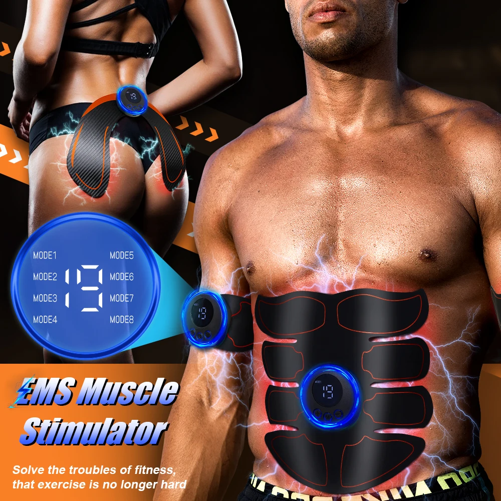 EMS Muscle Stimulator Abs Hip Trainer Weight Loss Body Shaping Massage Abdominal Equipment Muscle Massage Fitness Training