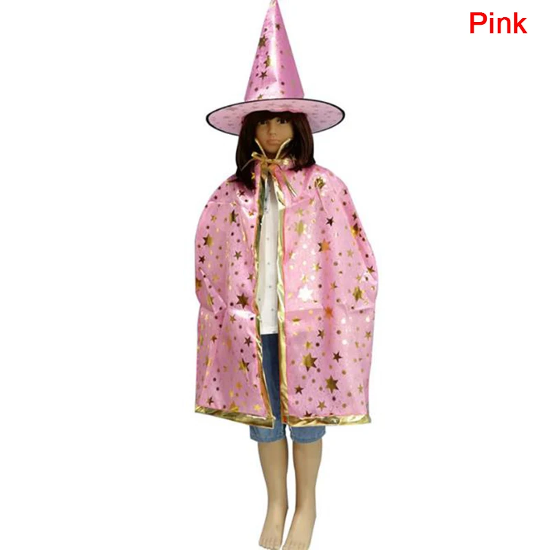 Anzmtosn – Mantello E Cappello Da Strega O Mago Per Bambini – 6 Colori – Cosplay Halloween