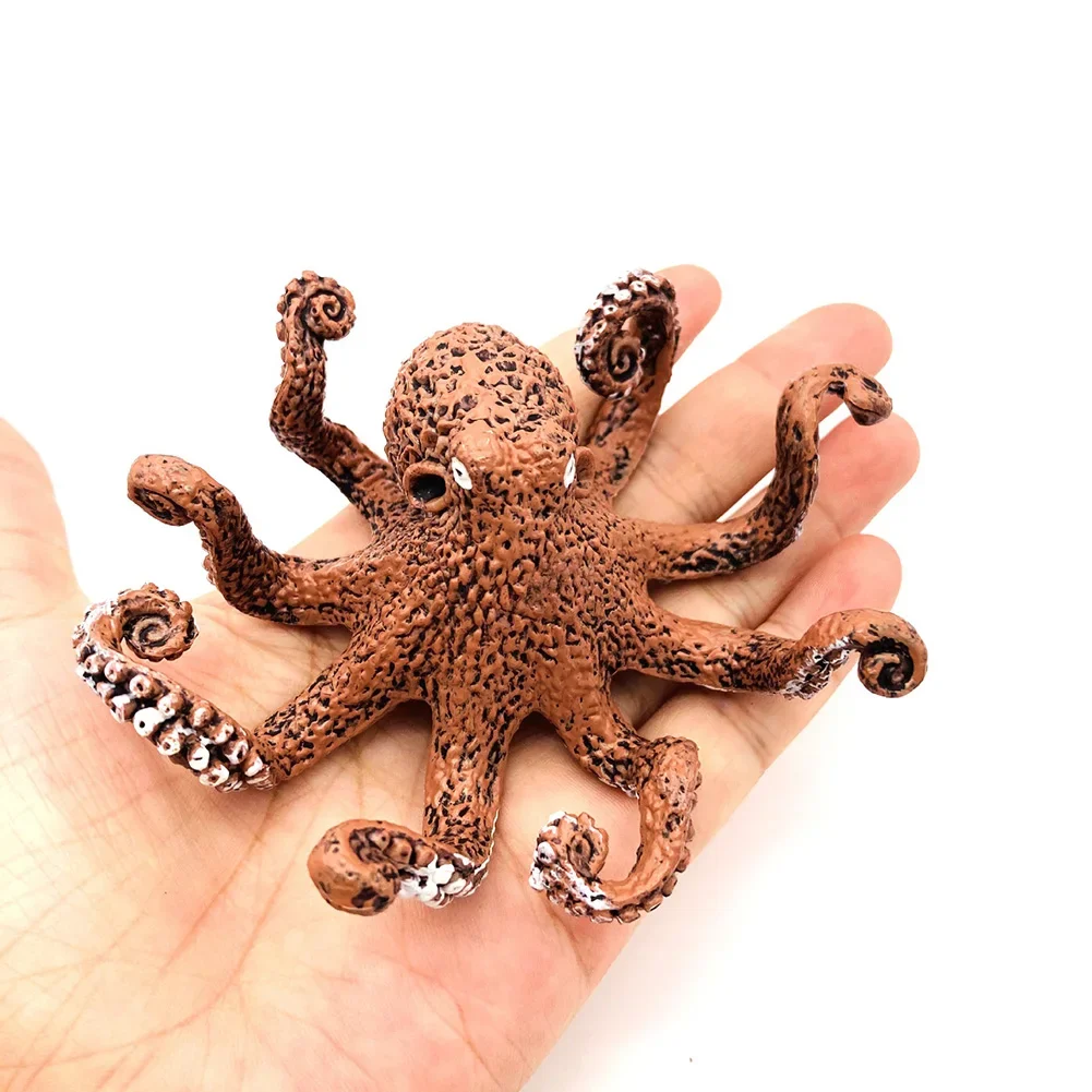 Cute Mini Soft Squid Starfish Marine Animal Model Ornament for Stress Relief Children's Education Gift Home Decoration