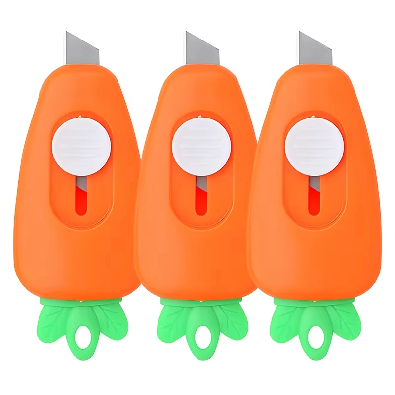 لطيف الفن الصغير سكين الإبداعية الكرتون الجزرة اكسبرس تفريغ المغلف مكتب ورقة قطع سكين صندوق القاطع القرطاسية المدرسية