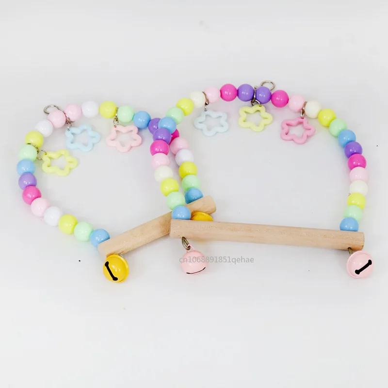 나무 사다리 스윙 앵무새 등반 사다리 장난감, 니블링 이빨 발톱 연마 버드 스탠드 스탠딩 퍼치 행잉 스윙, 1 개