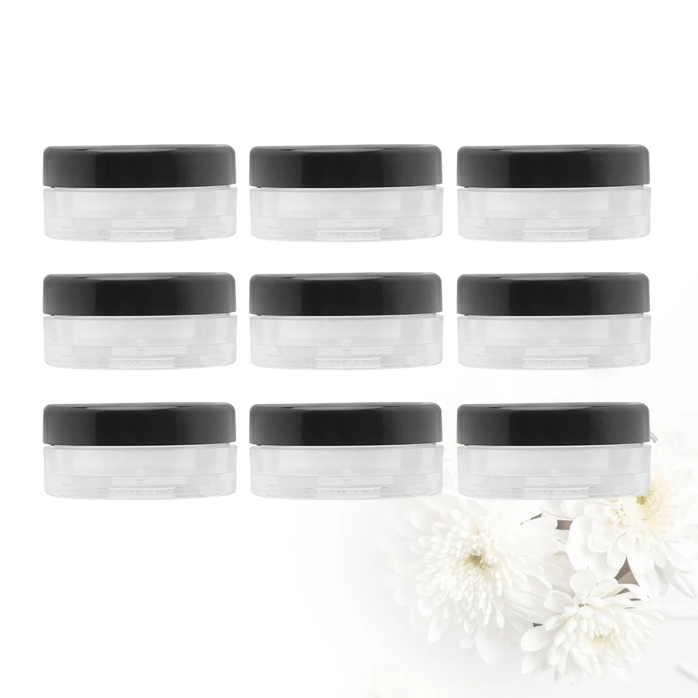 

10pcs Clear Empty Makeup Powder Compact Cases Portable Travel Jars Refillable Makeup Containers 10g