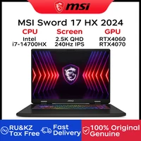 2024 MSI Sword 17 HX Laptop 17 Inch 2.5K QHD 240Hz IPS Screen Netbook i7-14700HX 16GB 1TB SSD RTX4060 Gaming Notebook Computer 1