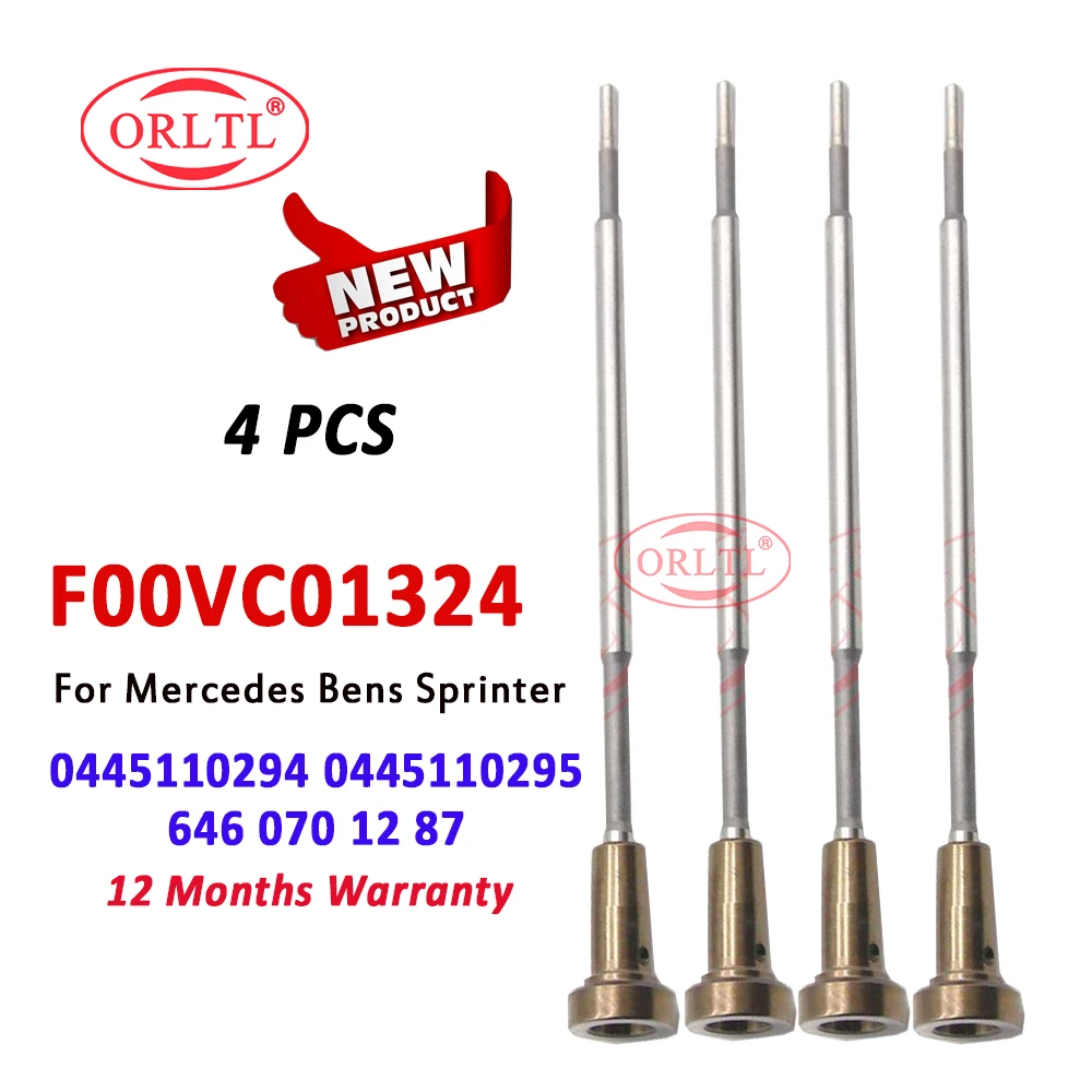 

4 PCS F00VC01324 Diesel Injector A6460701287 Control Valve F 00V C01 324 Valve F00V C01 324 for Bosch 0445110294 0445110295