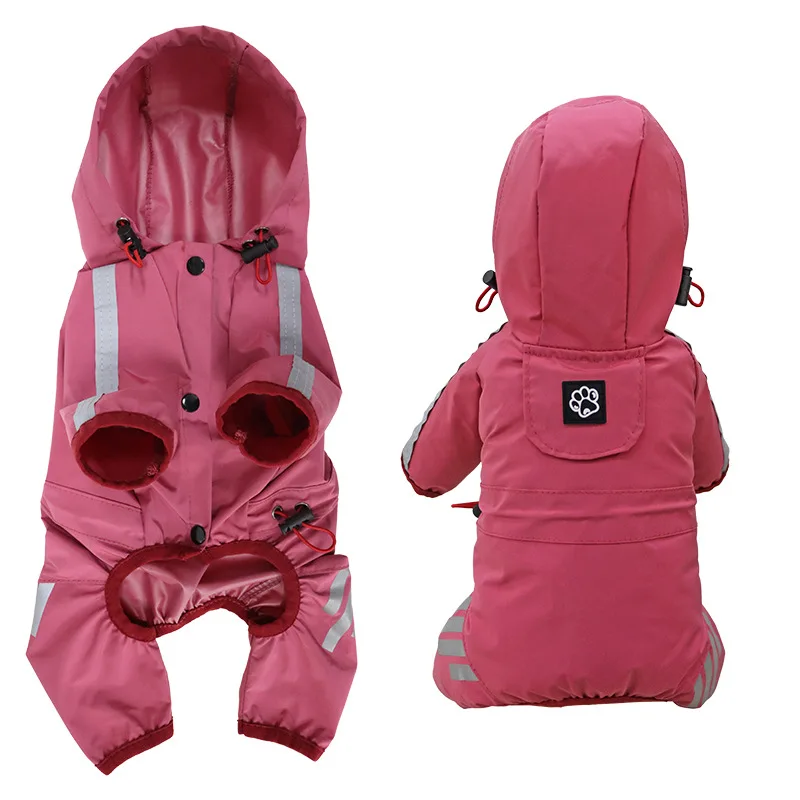 Puppy Raincoat Waterproof Dog Clothes Chihuahua Schnauzer Rain Coat Small Dogs Jumpsuit Reflective Raincoat Dogs Accessories dog raincoat