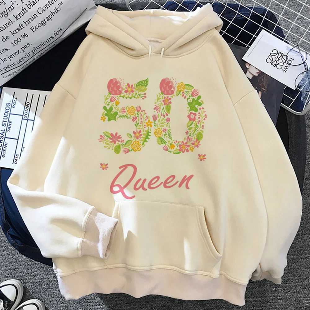 

50 Ans 50th Years Birthday hoodies women vintage gothic Pullover women graphic sweater