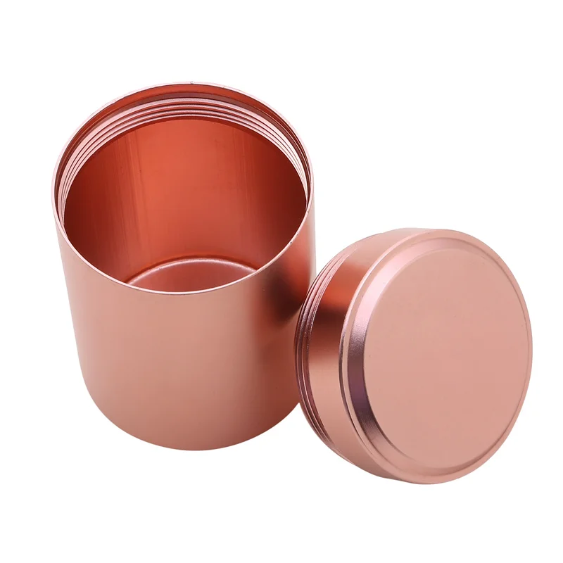 Tea Tin Box Tea Canister Airtight Container Mini Metal Can Stainless Steel Tea Can Small Travel Portable Container Jar Sugar Coffee Candy Storage Jar Kitchen Supplies