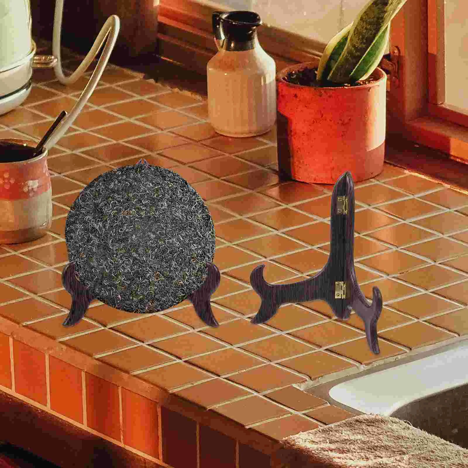 차 잎 Pu Erh 정리함 디스플레이 장식 랙, 거치대 Puer 케이크 선반 트레이, 쇼 플레이트 공급 데스크탑 스탠드